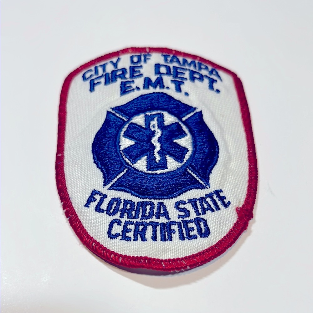 🔥 City of Tampa Fire Department EMT Rescue Florida Certified Embroidered Patch